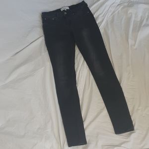 Mango black faded low rise skinny jeans size 2